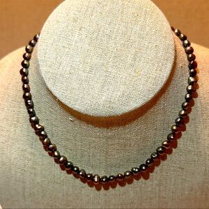 Vintage | Necklace | Freshwater Pearl Strand Necklace in Gray | Classic | Office